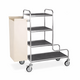 BASIC CHAMBERMAID TROLLEYS WITH MELAMINE-FACED SHELVES