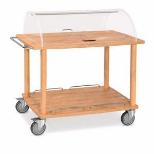 WOODEN SERVICE TROLLEYS WITH DOME