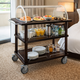 WOODEN SERVICE TROLLEYS WITH DOME