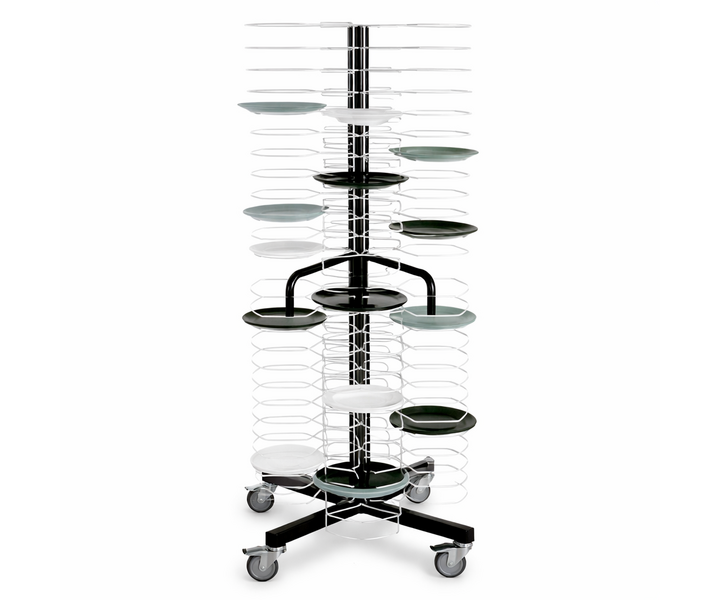 Empileurs d’assiettes sur roulettes