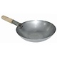 M & T  Wok en acier doux 33 cm fond plat