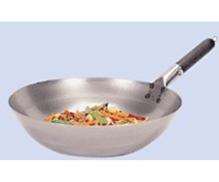 M&T Wok mild steel 33 cm flat bottom