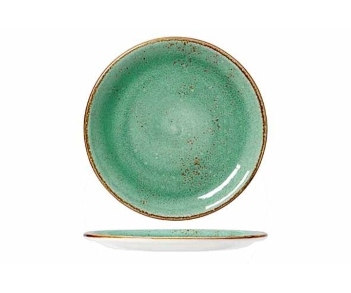 STEELITE  Assiette plate Ø 25,5 cm modèle coupe  " Craft Aqua "