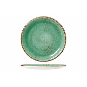 STEELITE  Assiette plate Ø  28,5 cm modèle coupe  " Craft Aqua "