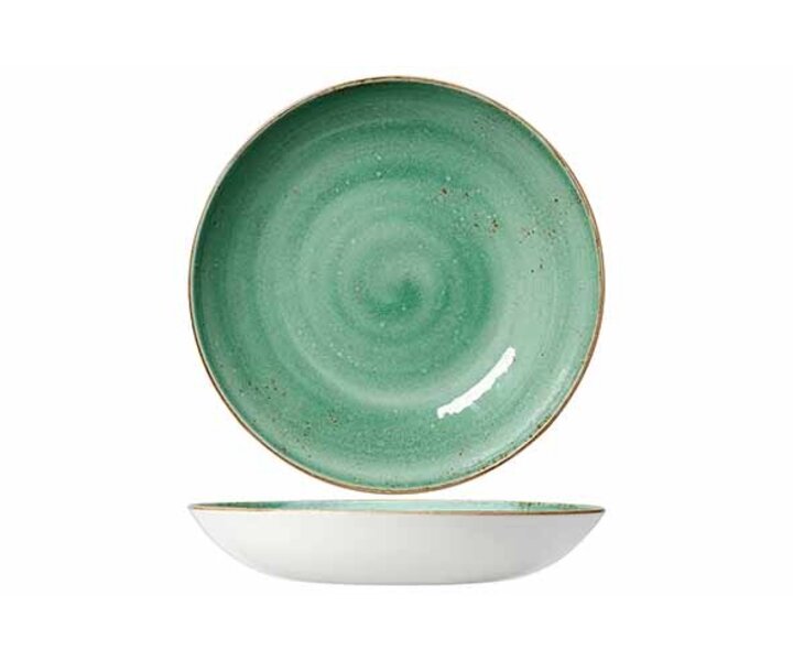 STEELITE  Diep gourmet bordje  Ø  21,5cm coupe model  " Craft Aqua "