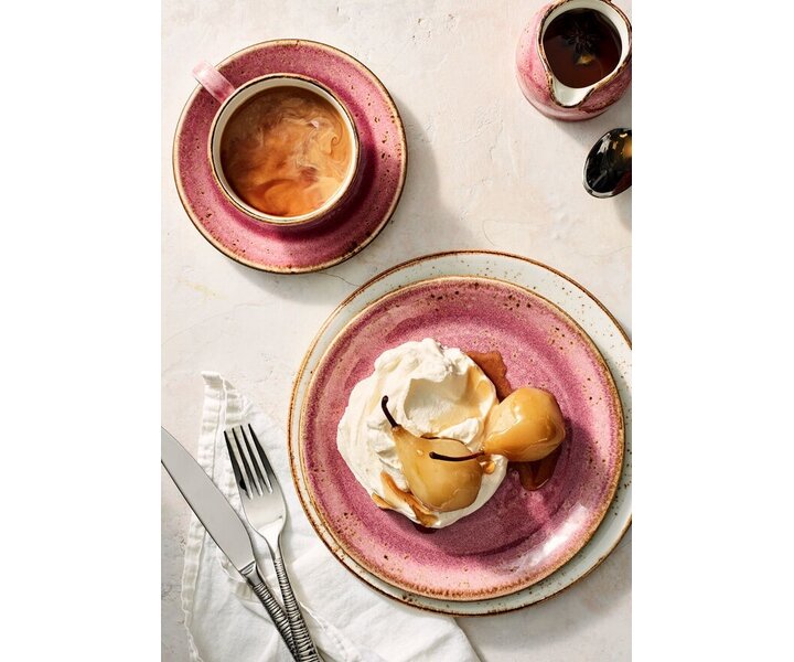 STEELITE  Assiette creuse Ø 21,5 cm modèle coupe  " Craft Raspberrry "