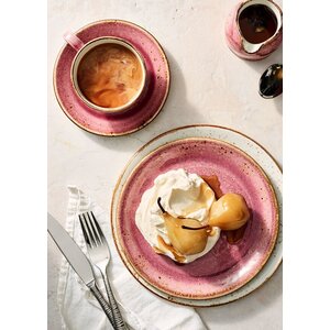 STEELITE  Deep  gourmet plate / bowl  Ø 25,5 cm coupe shape " Craft Raspberry "