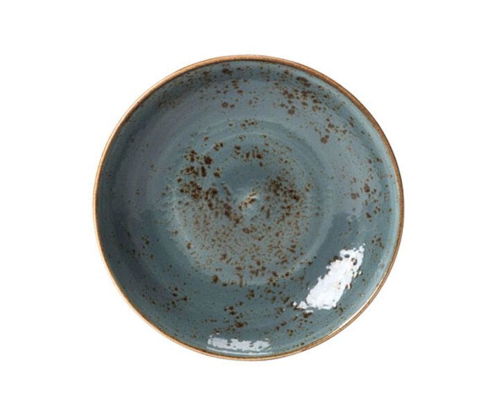 STEELITE  Deep  gourmet plate / bowl  Ø 25,5 cm coupe shape " Craft Blue "