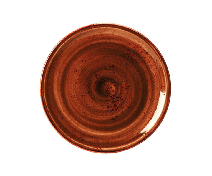 STEELITE  Flat plate Ø 28,5 cm coupe shape " Craft Terracotta "