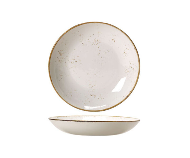 STEELITE  Deep  gourmet plate / bowl  Ø 21,5 cm coupe shape " Craft White "