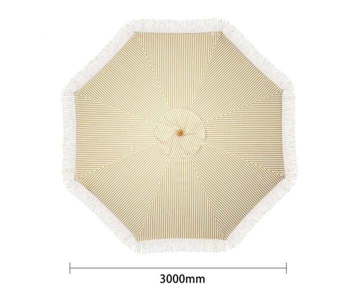 Bolero Bolero Sicily Round Striped Parasol – 2.5 m