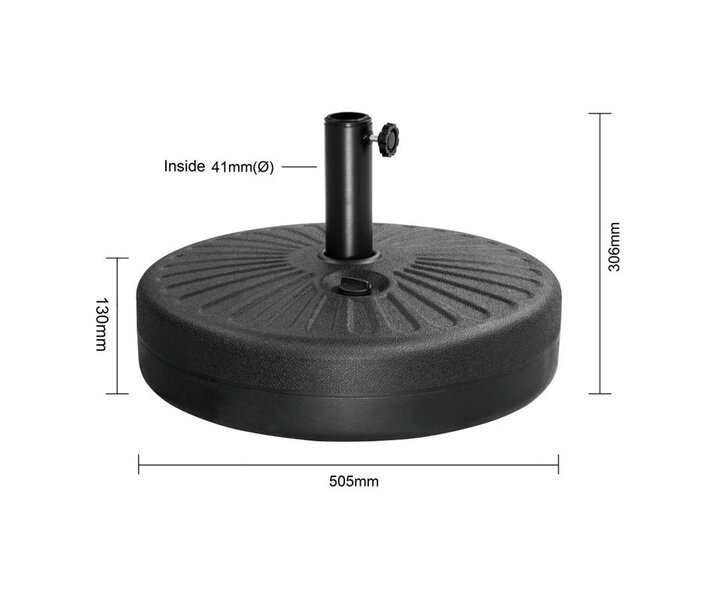 Bolero Bolero black parasol base 20 litres