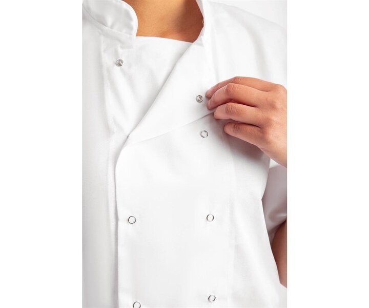 M&T Whites Boston Unisex Short Sleeve Chef Jacket White
