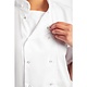 M&T Whites Boston unisex koksbuis korte mouw wit