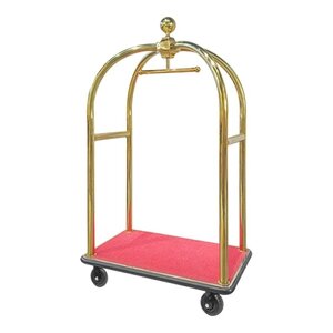 M&T Bagage wagen " Bird cage " goud kleur met rood tapijt