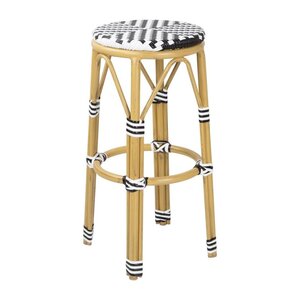 Bolero Tabourets de Bar en Rotin PE Style Parisien (Lot de 2)