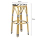 Bolero Tabourets de Bar en Rotin PE Style Parisien (Lot de 2)