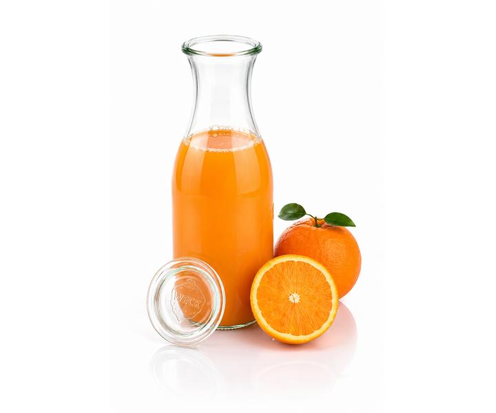 WECK  Bouteille avec couvercle en verre 1 litre lot de 6 pièces