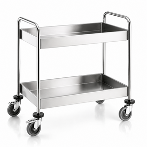 M&T Clearing trolley  heavy duty with 2 deep shelves