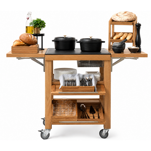 CRASTER  Hot & Cold Trolley - Matt laquered oak