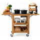 CRASTER  Hot & Cold Trolley -Matt laquered oak
