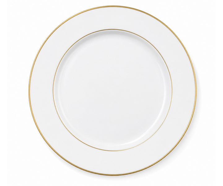 M&T Plat bordje 16 cm  CHAMPS-ELYSEES met 2  gouden lijntjes