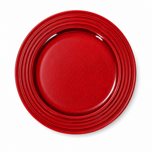 PUJADAS Assiette plate 28 cm mélamine rouge