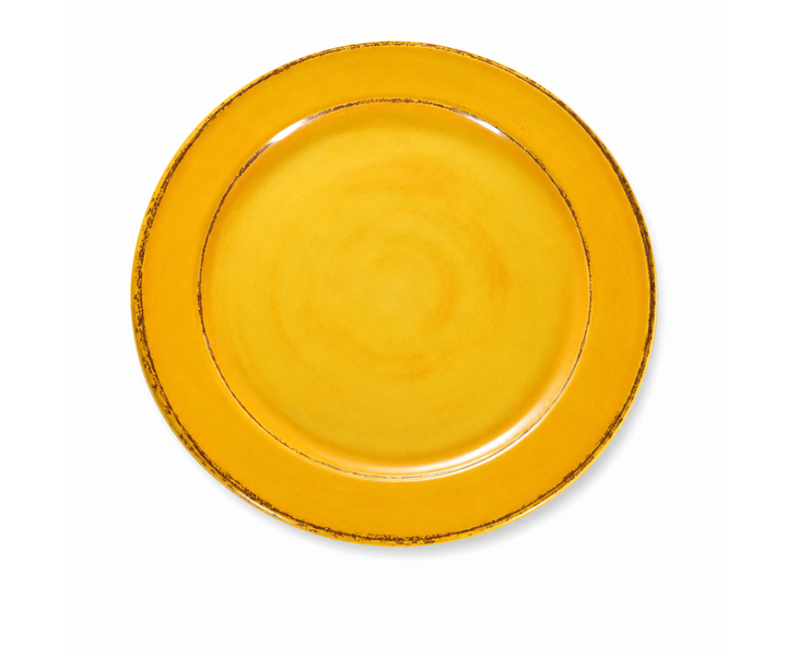PUJADAS Flat plate 28 cm yellow melamine