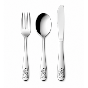 M&T Flatware set for children 36 pieces stainless steel with bear motif