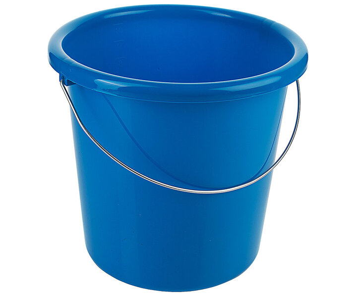 M&T Bucket 10 liter polypropylene, graduated every 1 l, with wire hanger, suitable for food