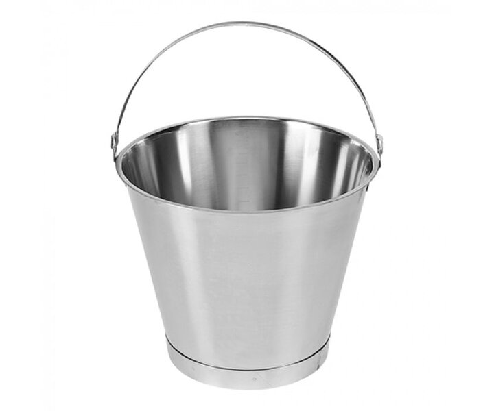 M&T Couvercle pour seau 10 litres en acier inoxydable 18/8