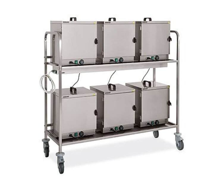M&T Foodbox trolley for loading 6 food containers made for hotel room service