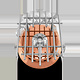 M&T Flambé heater copper with stainless steel handles