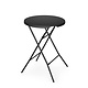 M&T Table haute noire pliable 80 cm diamètre