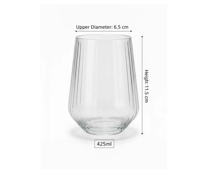 PASABAHCE Water & whisky tumbler 42,5 cl  " Allegra Focus Optic "