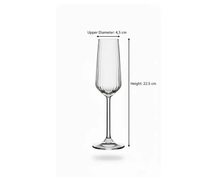 PASABAHCE Flûte à champagne et cocktail  19,5 cl  " Allegra Focus Optic "