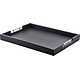 M&T Butler serving tray 54,5x 44,5 x h 6 cm black acacia wood with metal handles