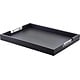 M&T Butler dienblad 65 x 49 x h 6 cm  zwart acacia hout met metalen handvaten
