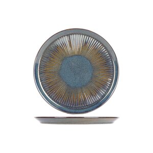 PROOF Porcelain  Flat plate Ø 21 cm  " SOLAS BLUE "