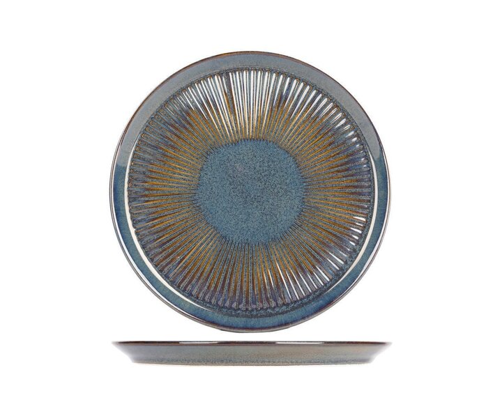 PROOF Porcelain  Flat plate Ø 21 cm  " SOLAS BLUE "