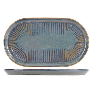 PROOF Porcelain  Assiette - plat ovale  24 x 14 cm  " SOLAS BLUE "