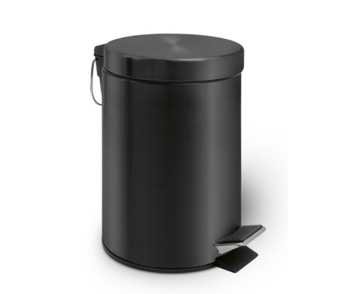 M&T Pedaalemmer 3 liter mat zwart metaal