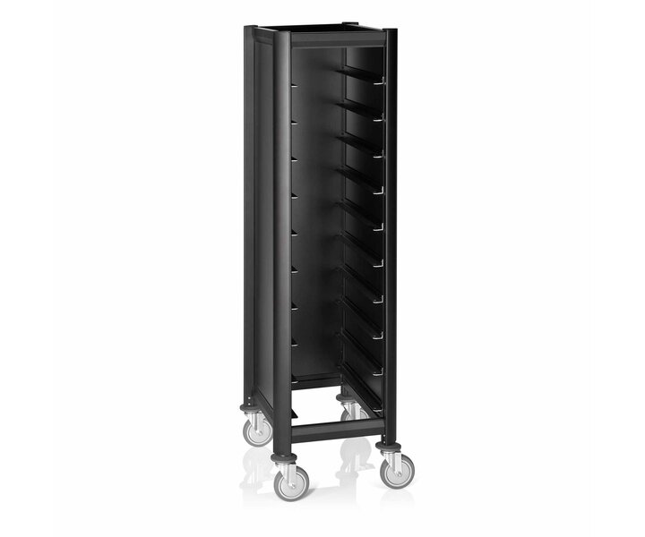 M&T Regaalwagen voor 10 dienbladen  GN 1/1 " The total black collection "