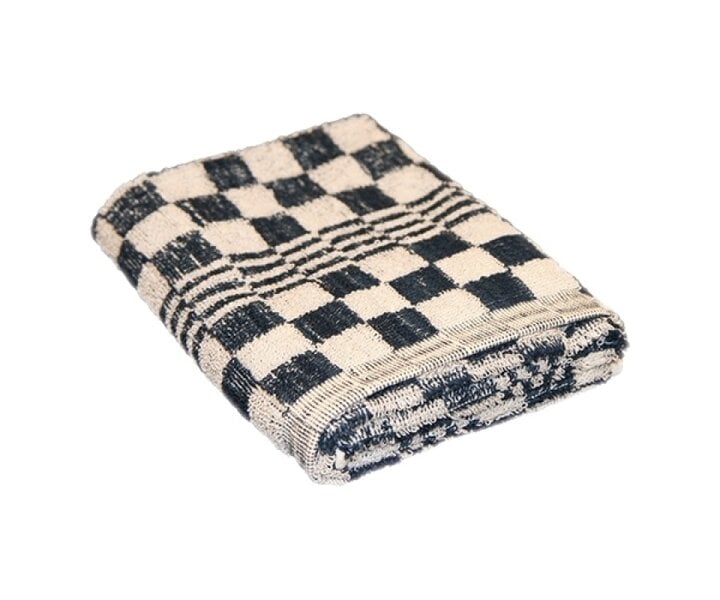 M&T Keukenhanddoek 48 x 48 cm blauw/wit katoen set van 12 stuks