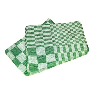 M&T Torchon de cuisine 65 x 65 vert/blanc coton lot de 12 pièces