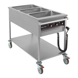 MAX PRO  Chariot bain-marie type 3 x GN 1/1