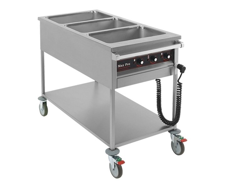 MAX PRO  Chariot bain-marie type 3 x GN 1/1