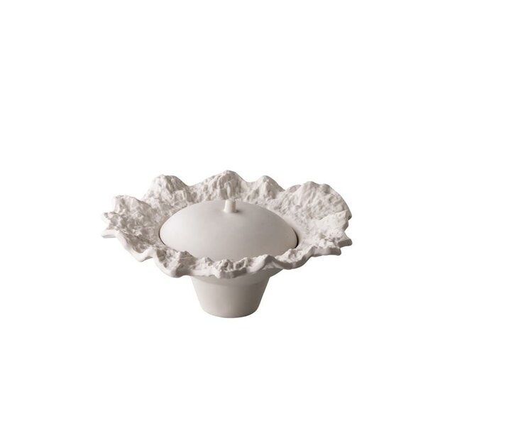 STUDIO RAW  Bol sur pied avec couvercle 12/6 cm x h 6,3 cm  " Everest "