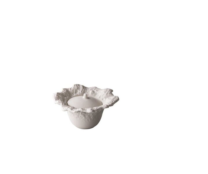 STUDIO RAW  Bol sur pied avec couvercle 12/6 cm x h 6,3 cm  " Everest "