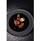 STUDIO RAW  Plat bord Ø 28 cm x h 2,5 cm " Black Vulcanic " Design by Kevala